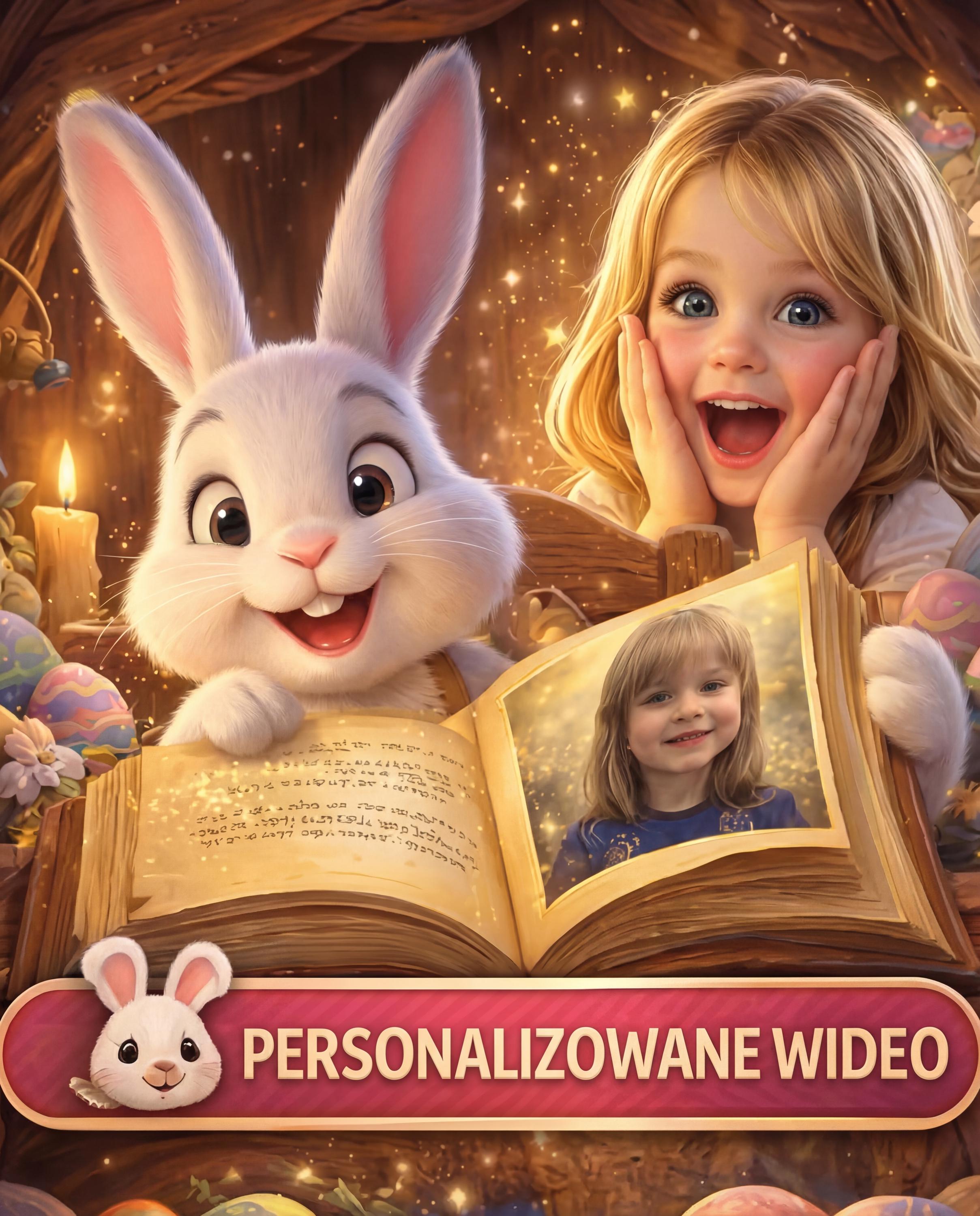 Personalizowane wideo od Zajączka Wielkanocnego | Bajka dla dziecka z imieniem | Wiadomość od Zajączka | Wielkanocny prezent dla dziecka