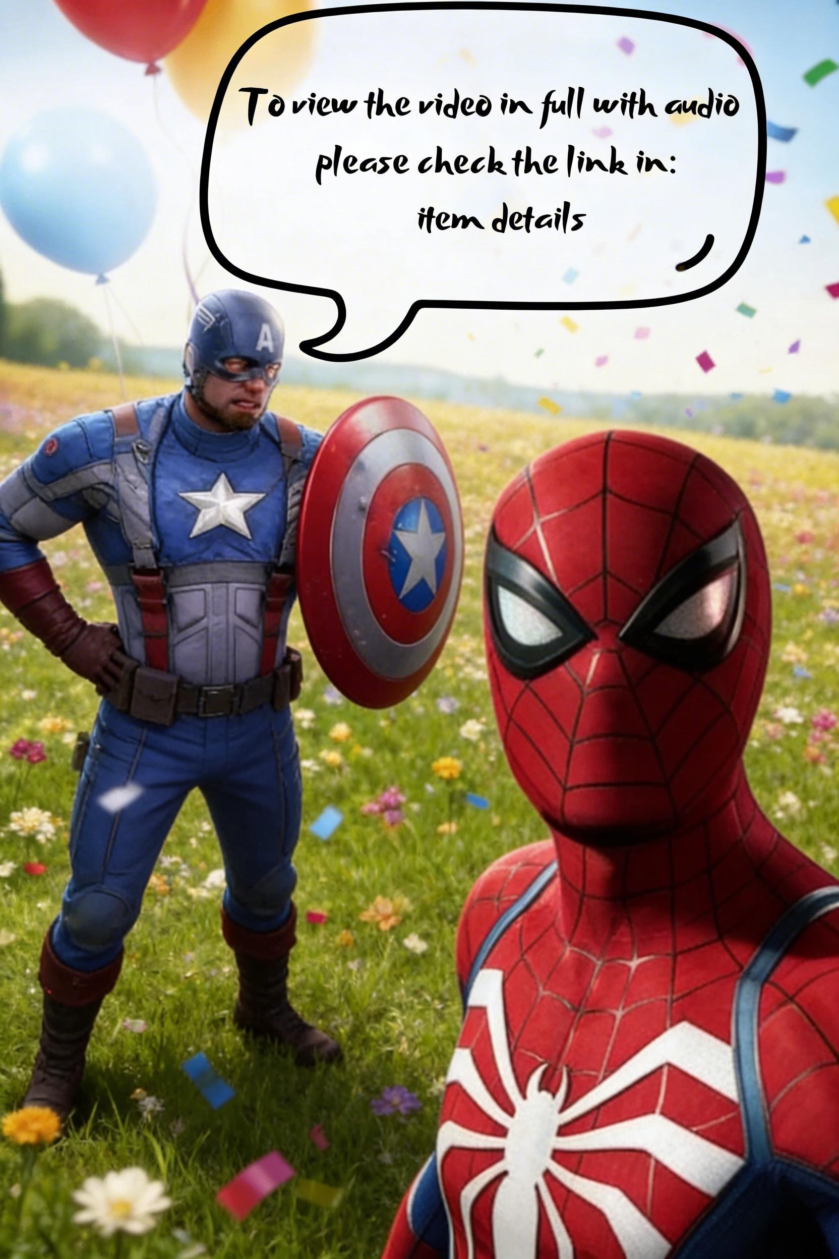 Spiderman & Superhero Birthday Invitation Video: Personalized Animated Digital Canva Mobile Invite
