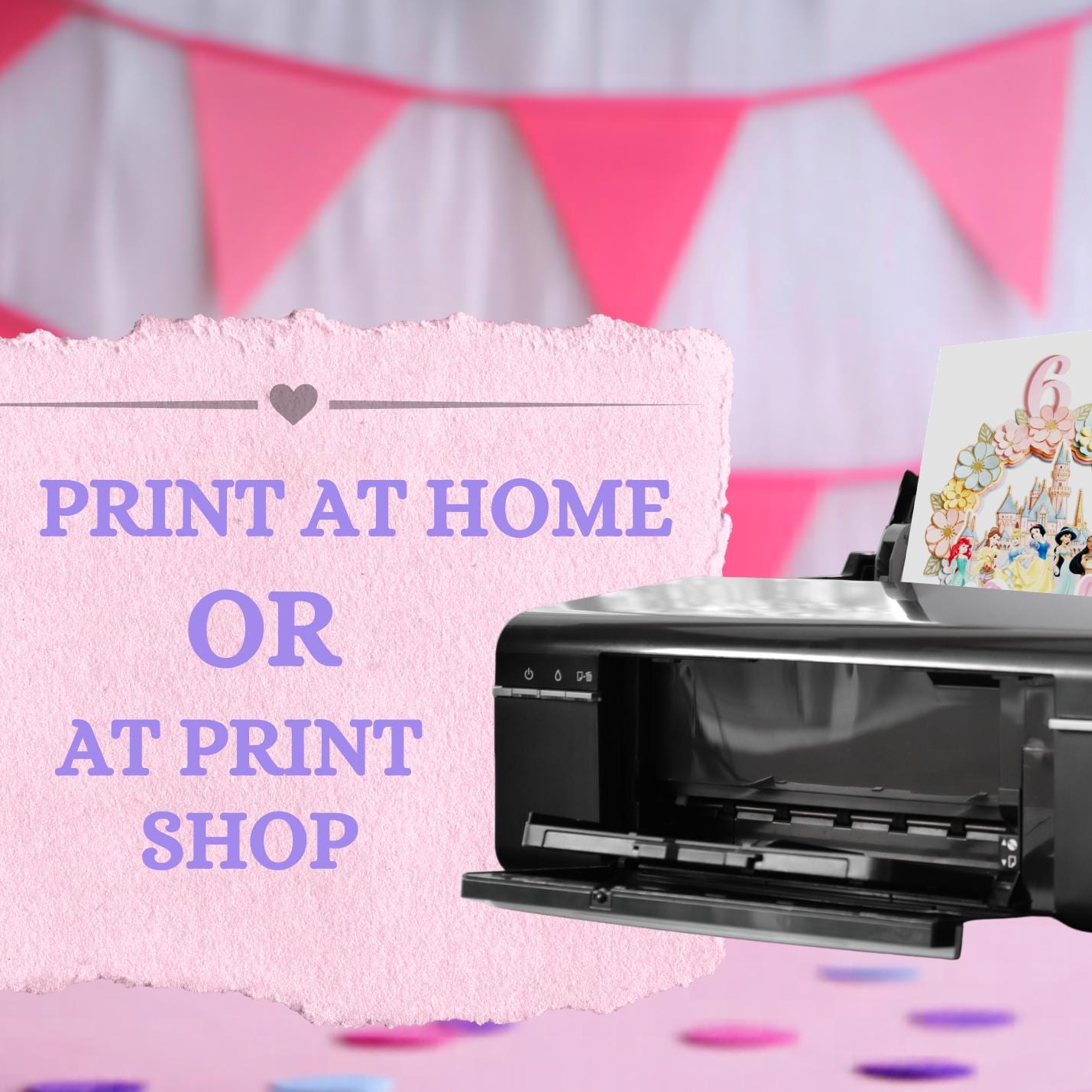 Princess Cake Topper | Fully Editable Birthday Party Decor | Canva Template Digital Instant Download | Disneyland cake topper