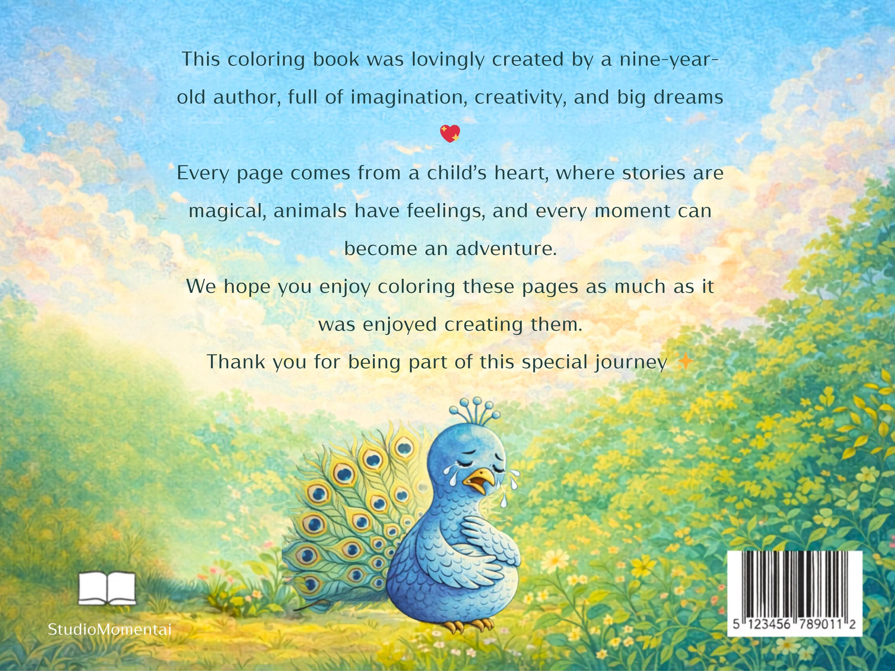 Kids Storybook: Printable Rhymes & Peacock Coloring Pages