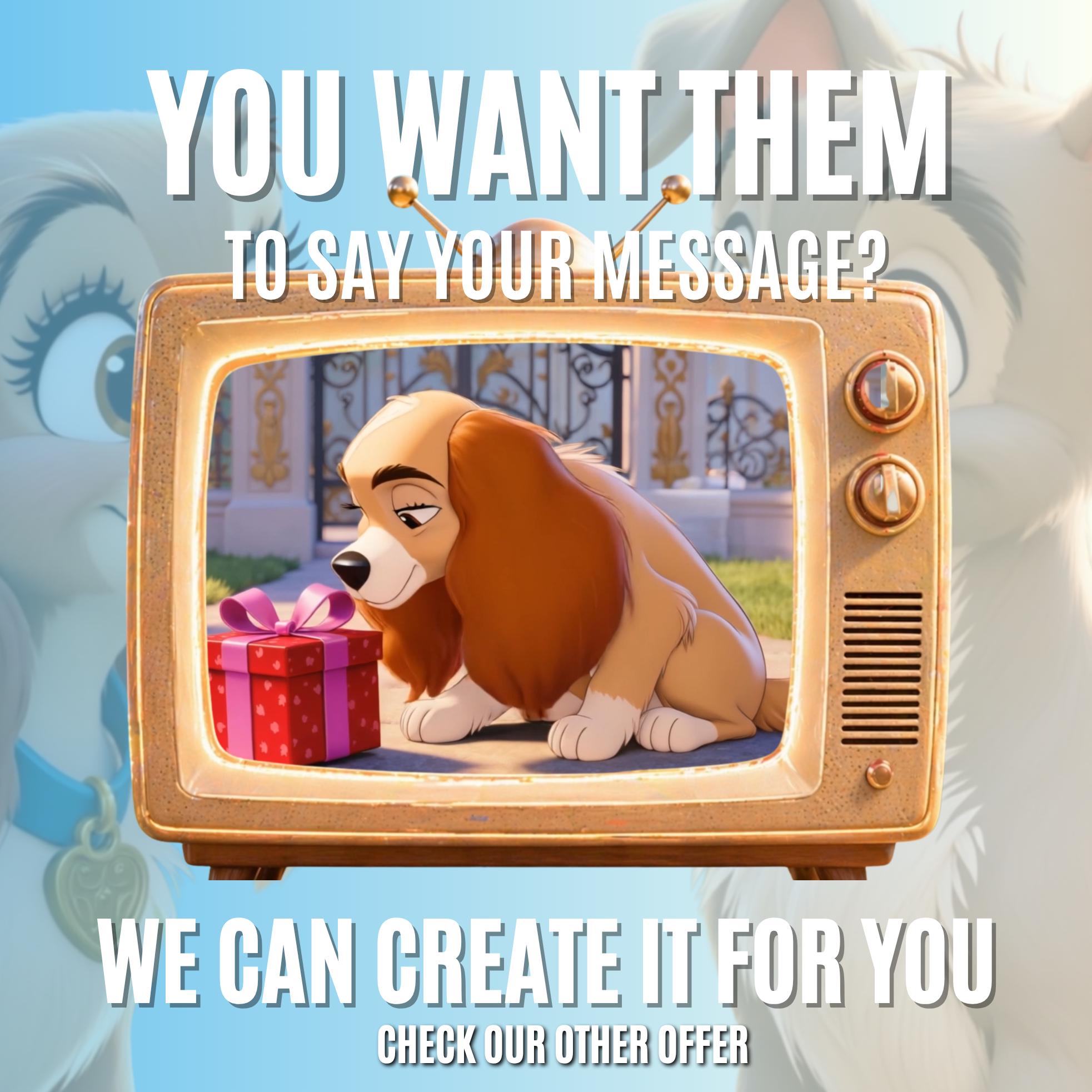 Modèle Canva de vidéo d’anniversaire chien, message d’anniversaire enfant modifiable, ajoutez photo et texte, voix préenregistrée