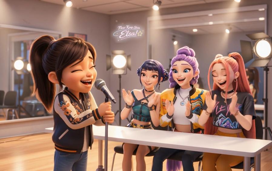 Vidéo personnalisée KPOP Demon Hunters, cadeau photo personnalisée en dessin animé – transformez votre enfant en star de la KPOP