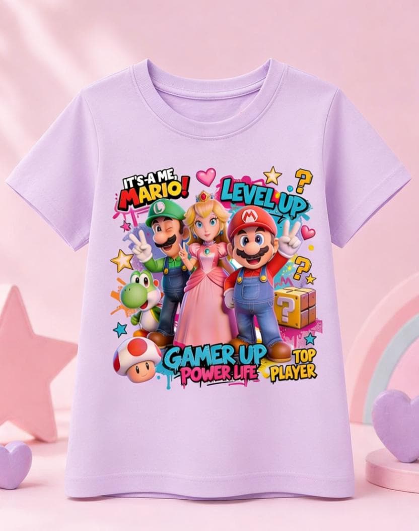 Diseño PNG de Super Mario y sus amigos - Archivo de sublimación Level Up Gamer Life, pack PNG de Super Mario, Luigi y la Princesa Peach con 3 tamaños incluidos