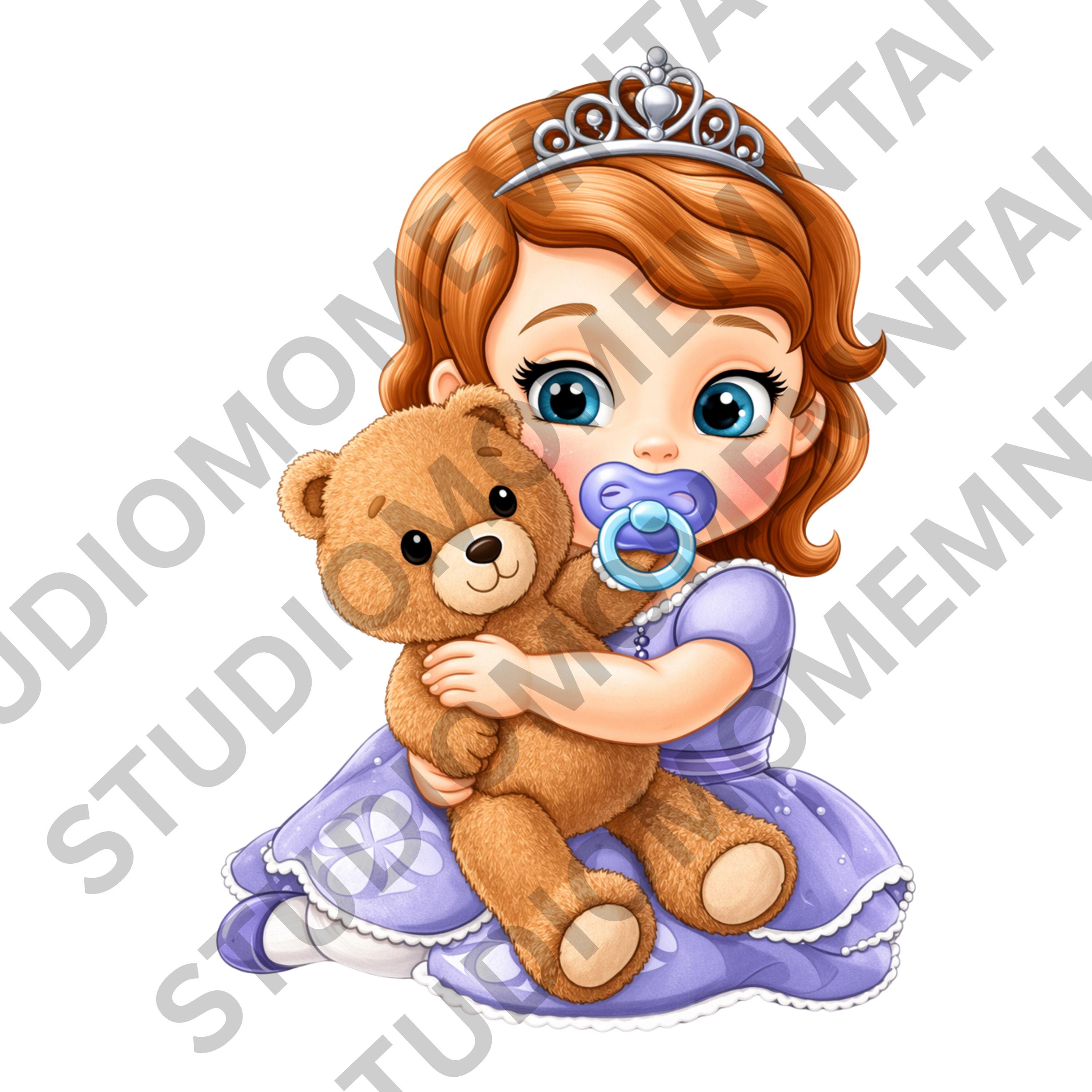 300DPI Princess Sophia the First Cliparts PNG, Watercolor Sophia Clipart, Sophia PNG bundle, Baby Sophia, Kids Nursery Art