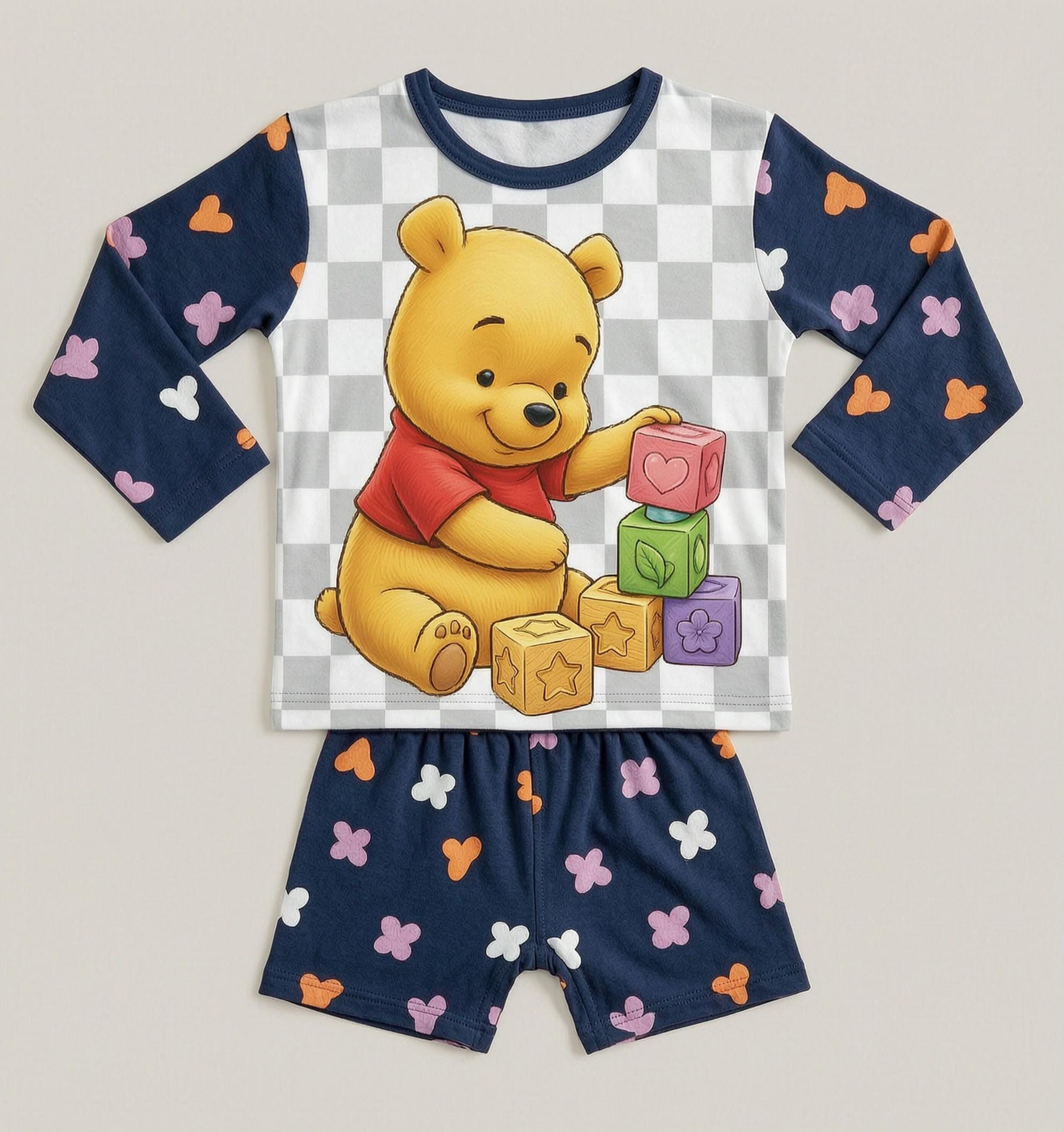 Baby Winnie the Pooh Clipart PNG Bundle, Bear winie the pooh Inspired 300 DPI Transparent Clipart, Nursery Sublimation Design