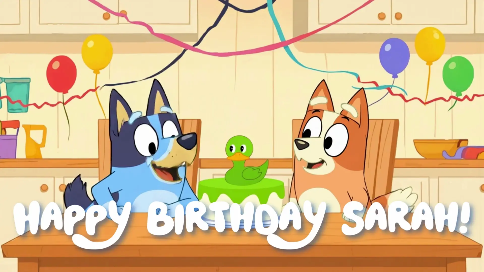 Bluey Birthday Video, Personalized Canva Template with Child Photo, Birthday Wishes from Bluey MP4