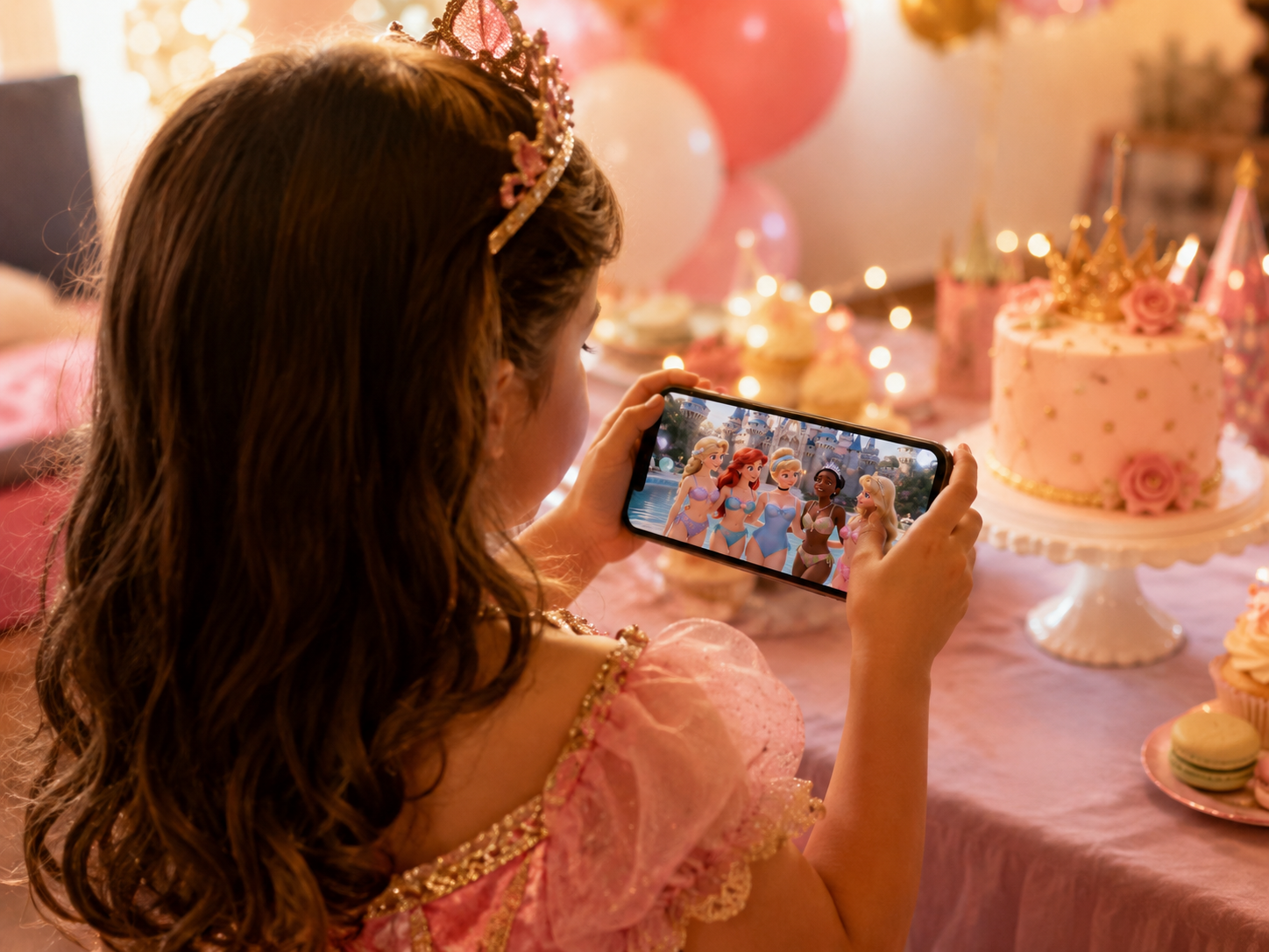 Personalized Princess Pool Party Invitation Video, Custom Birthday Invite with Child Photo & Script