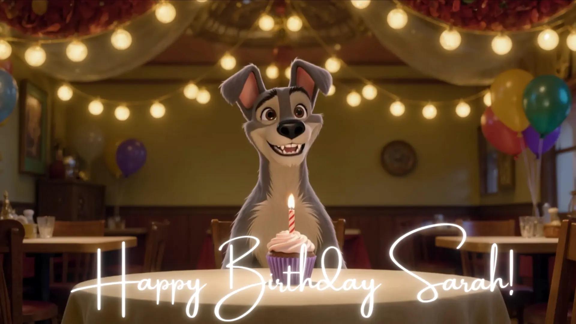 Dog Birthday Video Greeting Canva Template, Editable Kids Birthday Message, Add Photo and Text, Ready Made Voice