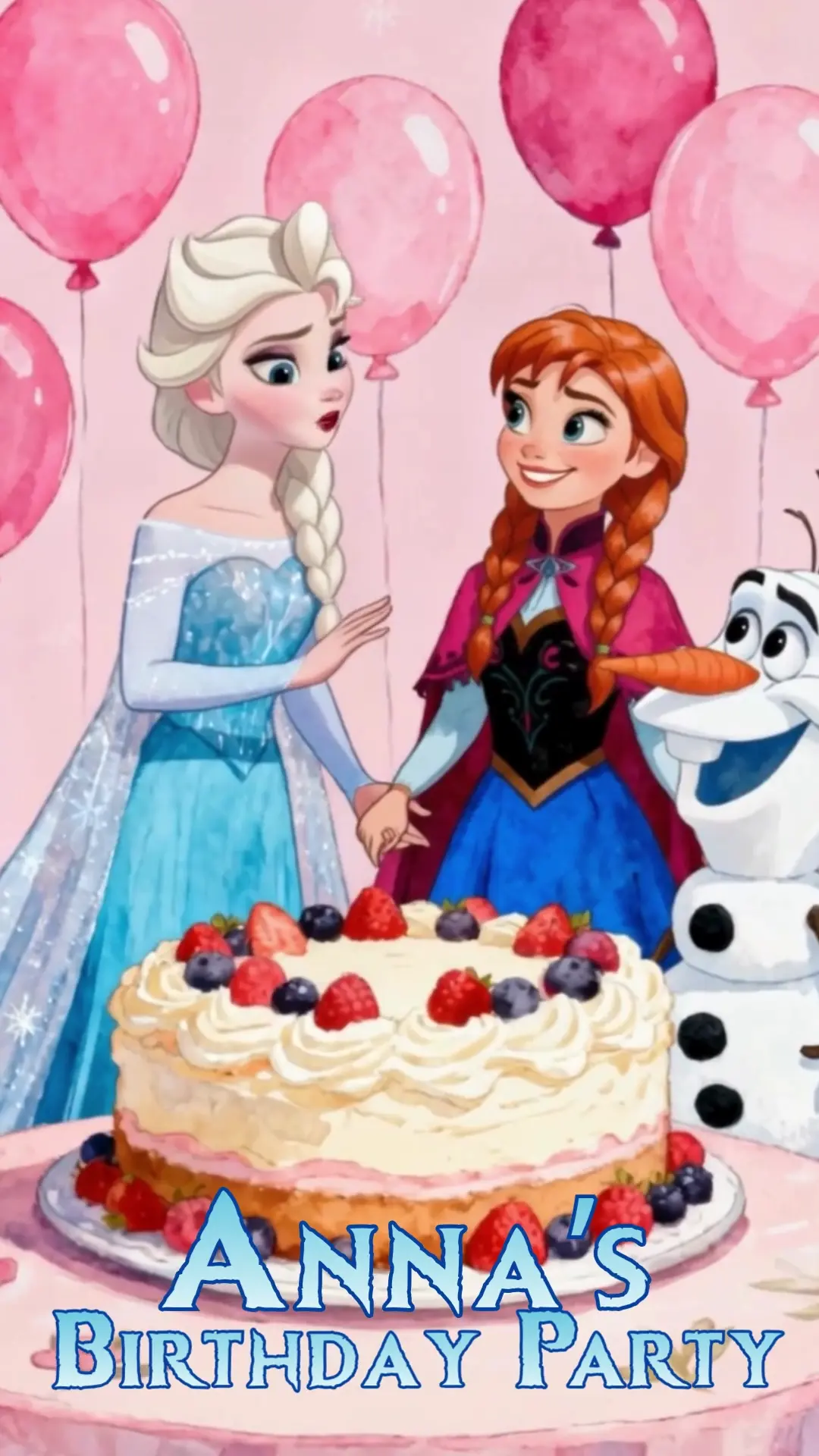Winter princess video invitation