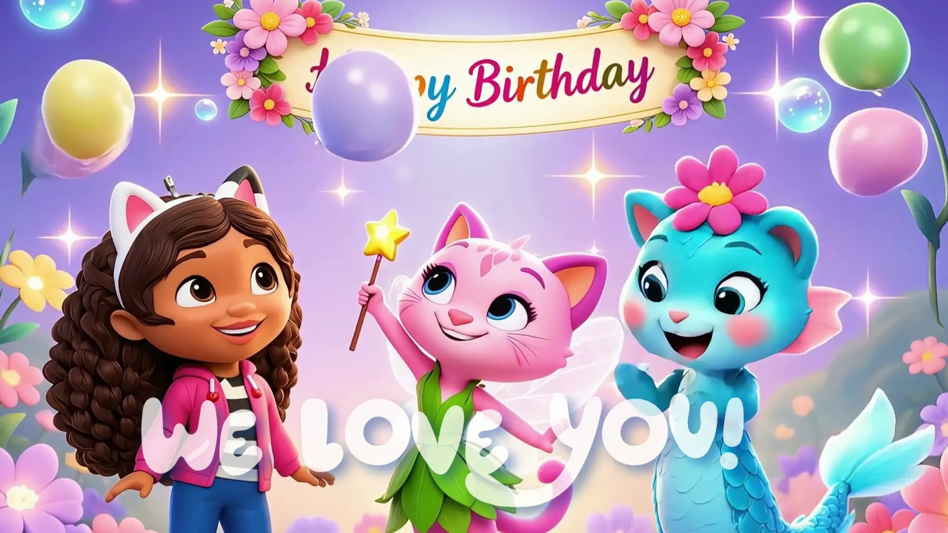 Gabby Dollhouse Birthday Video, Personalized Canva Template with Child Photo, Instant Download MP4 Kids Birthday Wishes