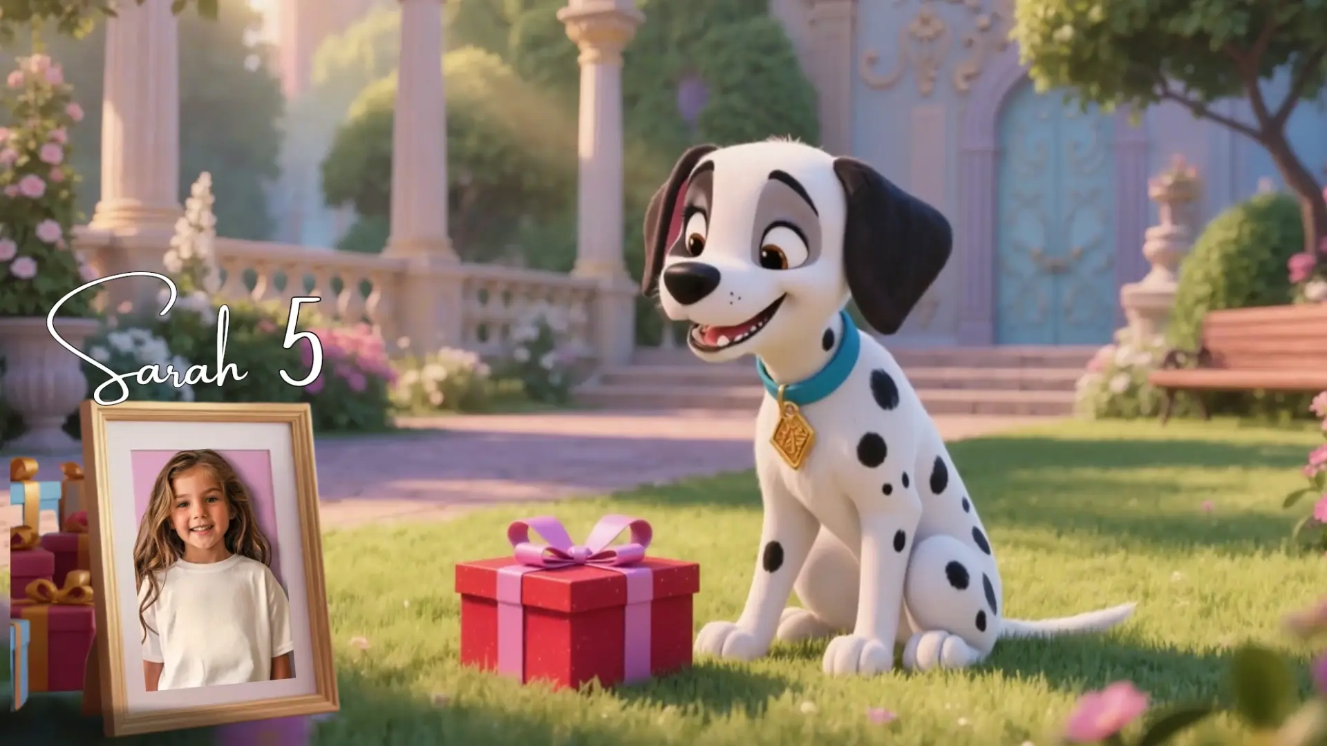 Instant Download | 101 Dalmatians Birthday Video Invitation | Animated Puppy gift| Add Child's Photo & Custom Text | Editable Canva Template