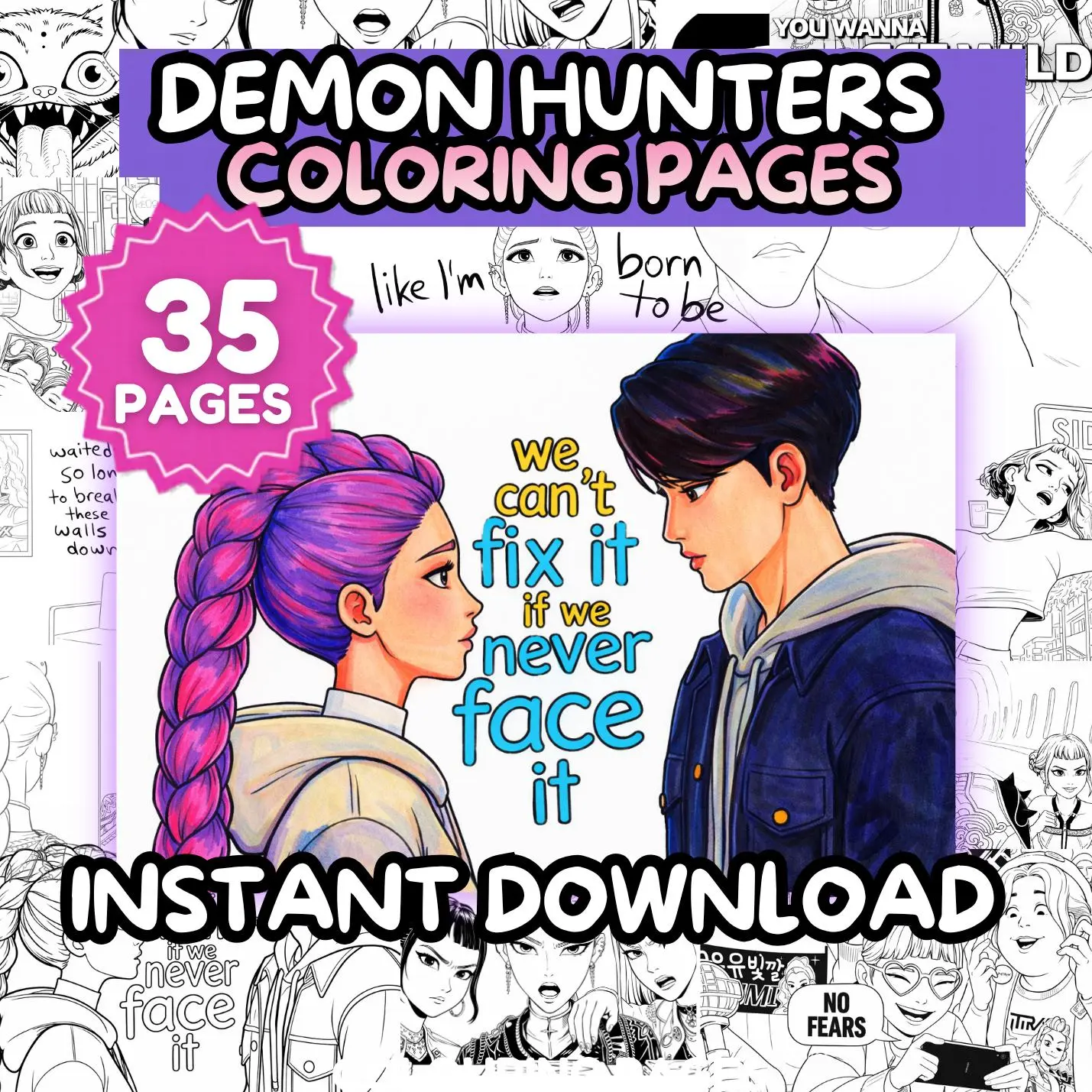 Preview image for the kids coloring pages and printables family