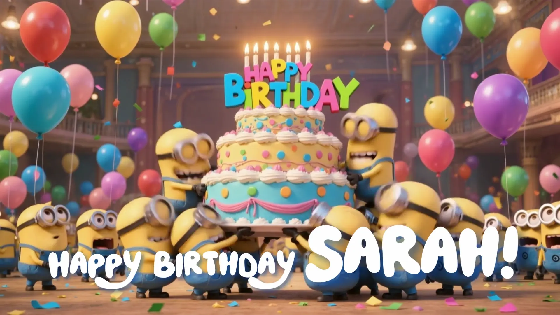 Minions Birthday Video Template, Personalized Kids Video Wishes, Canva Editable MP4 with Child Photo