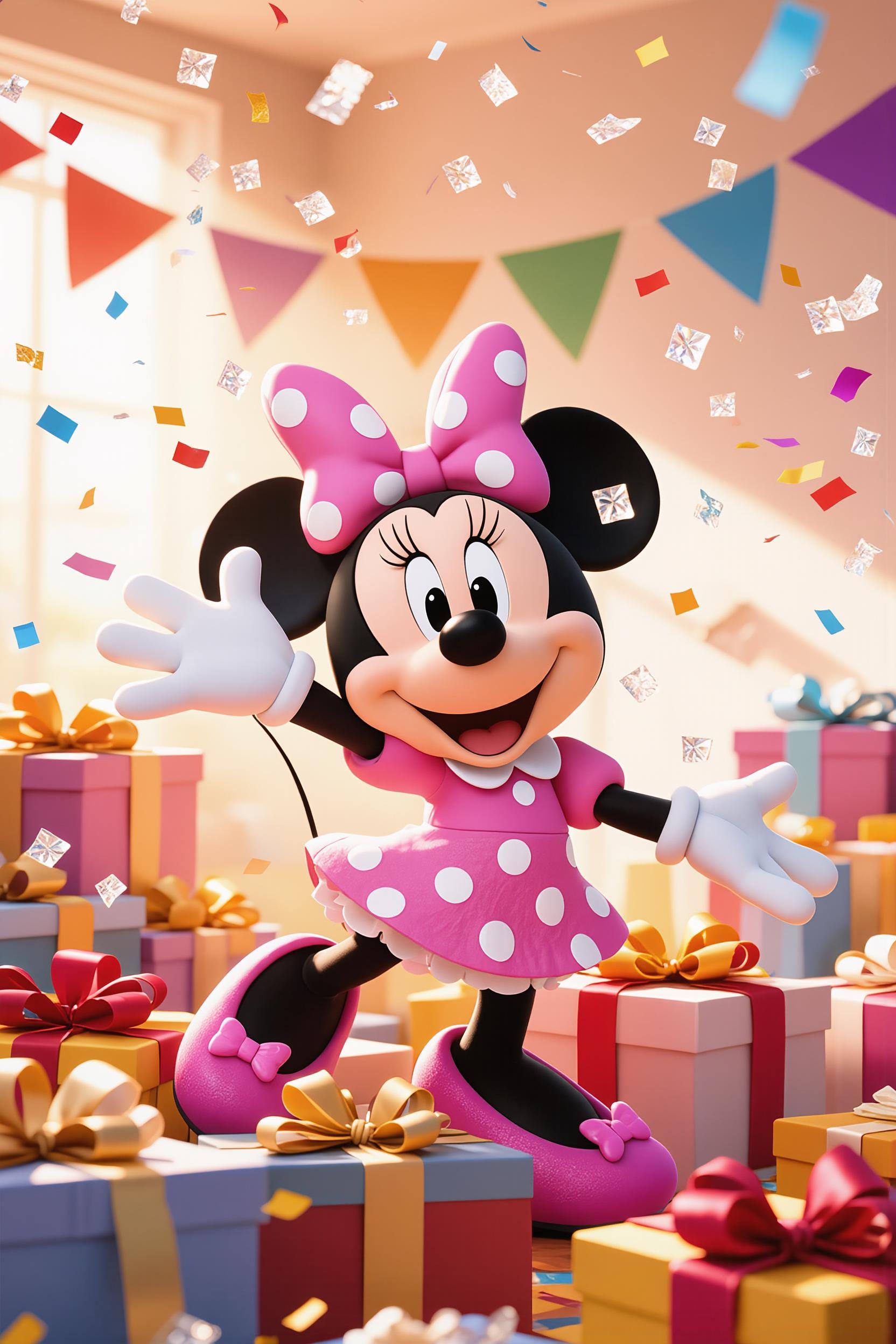 Minnie Mouse Birthday Invitation Video, Photo Personalized Animated Digital Party Invite