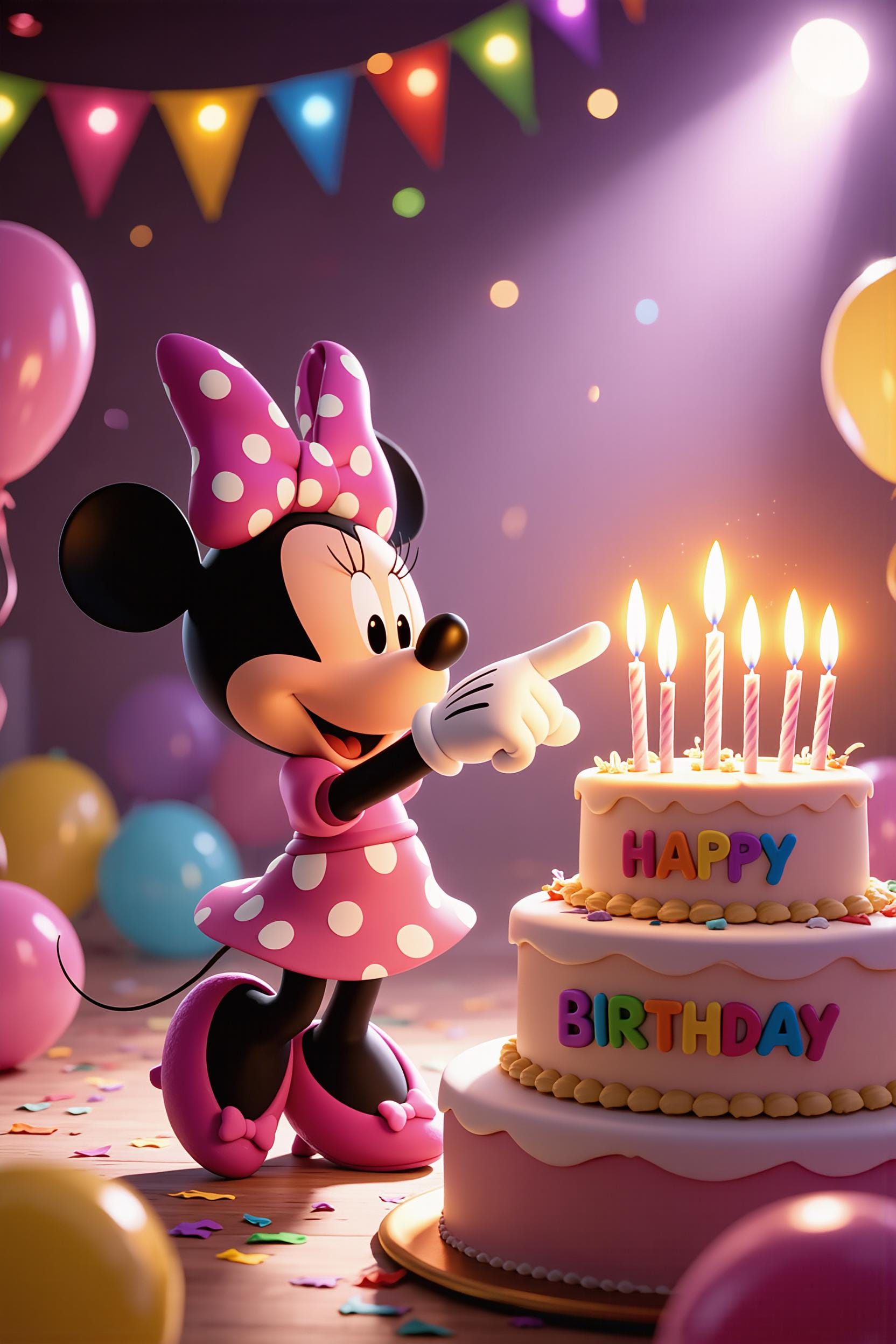 Minnie Mouse Birthday Invitation Video, Photo Personalized Animated Digital Party Invite