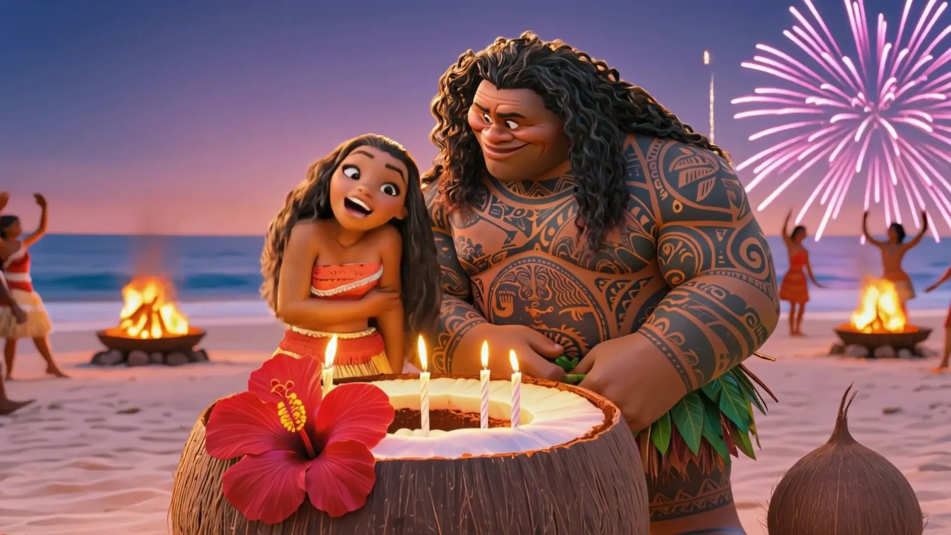 Zaproszenie wideo inspirowane Moaną i Maui