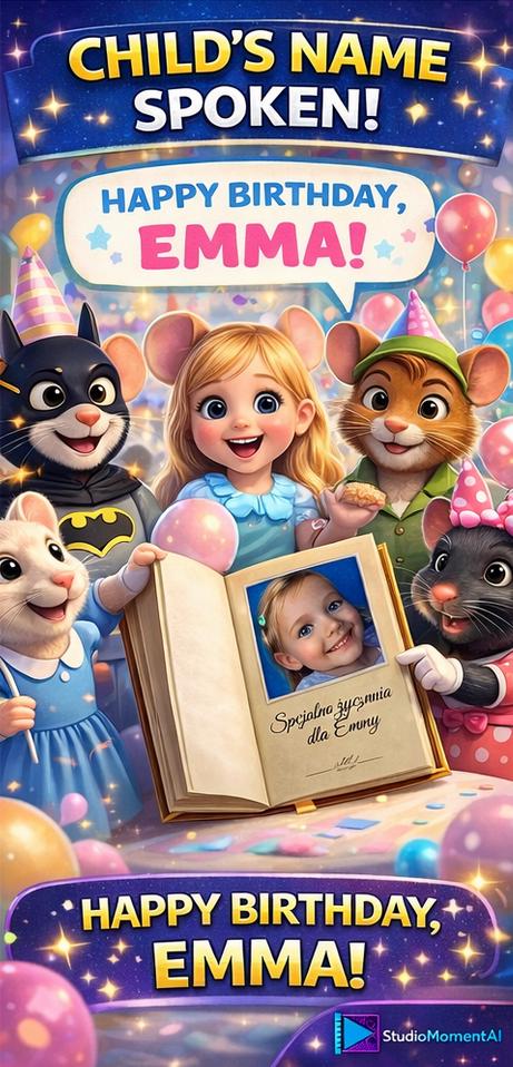 Personalized Birthday Video with Child’s Name & Photo | Magical Storybook Birthday Surprise | Custom Kids Birthday Wishes Video