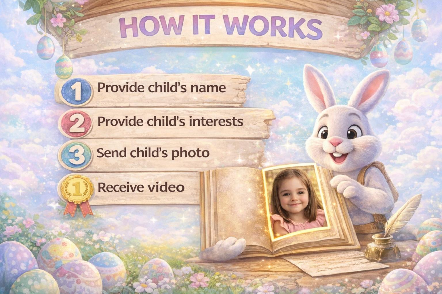 Video personalizado del Conejito de Pascua | Mensaje del Conejito de Pascua | Video de Pascua personalizado para niños | Regalo de Pascua para niño | Entrega el mismo día