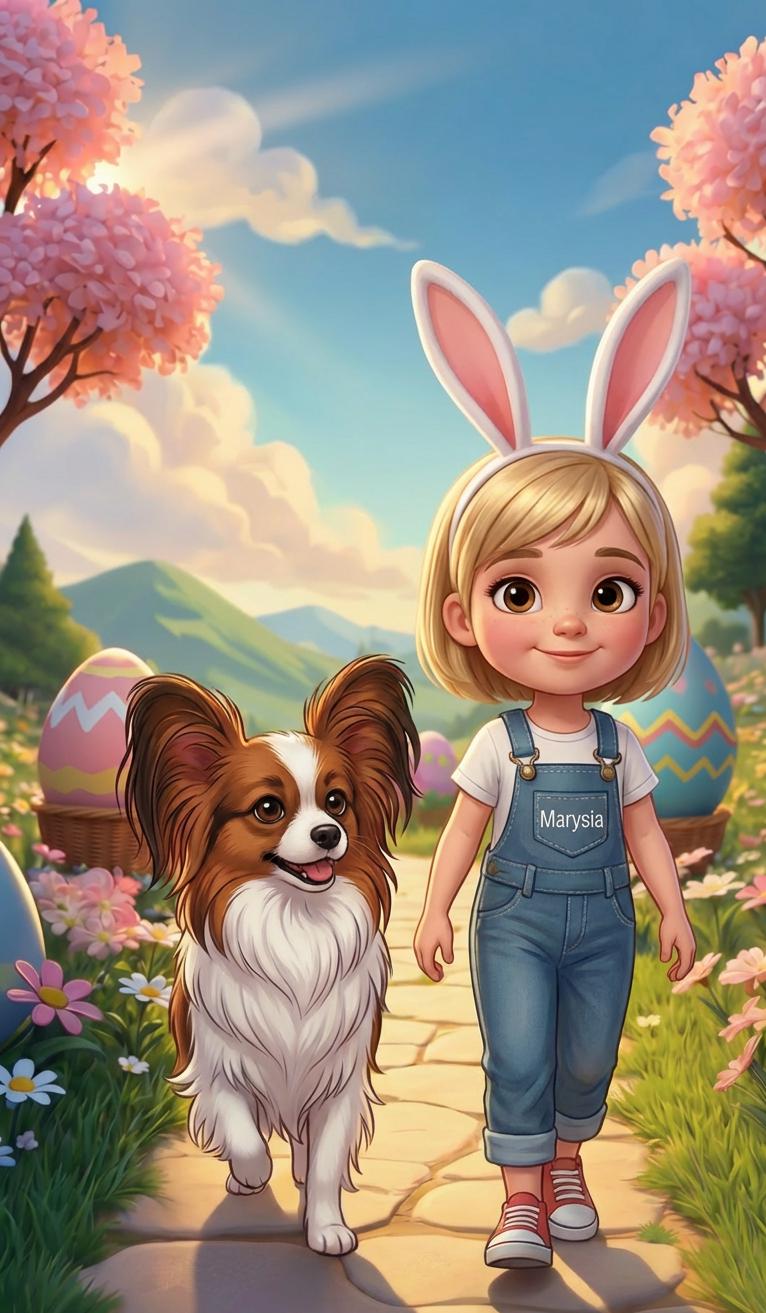 Vidéo de Pâques personnalisée | Animation enfant & animal de compagnie style Pixar | Dessin animé personnalisé à partir d’une photo
