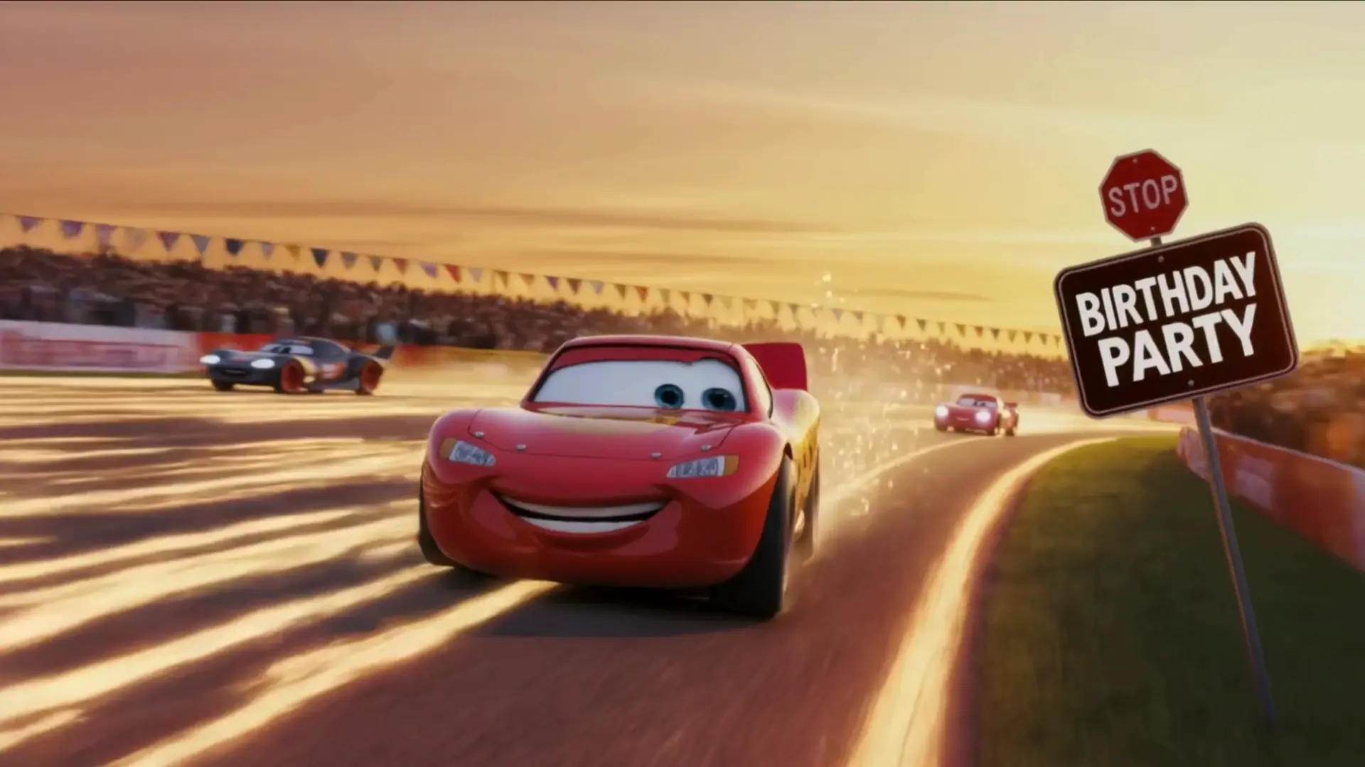 Lighting Mc Queen Birthday gift for child racing cars Greeting Video | Personalized animation with Child Photo and custom message