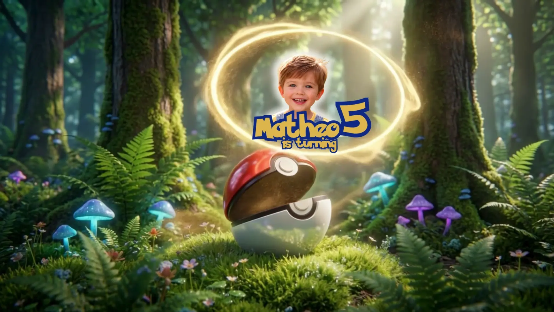 Pokemon Birthday Video gift Invitation and greetings custom bundle Magical Enchanted Forest Party Pikachu Animated video for kids