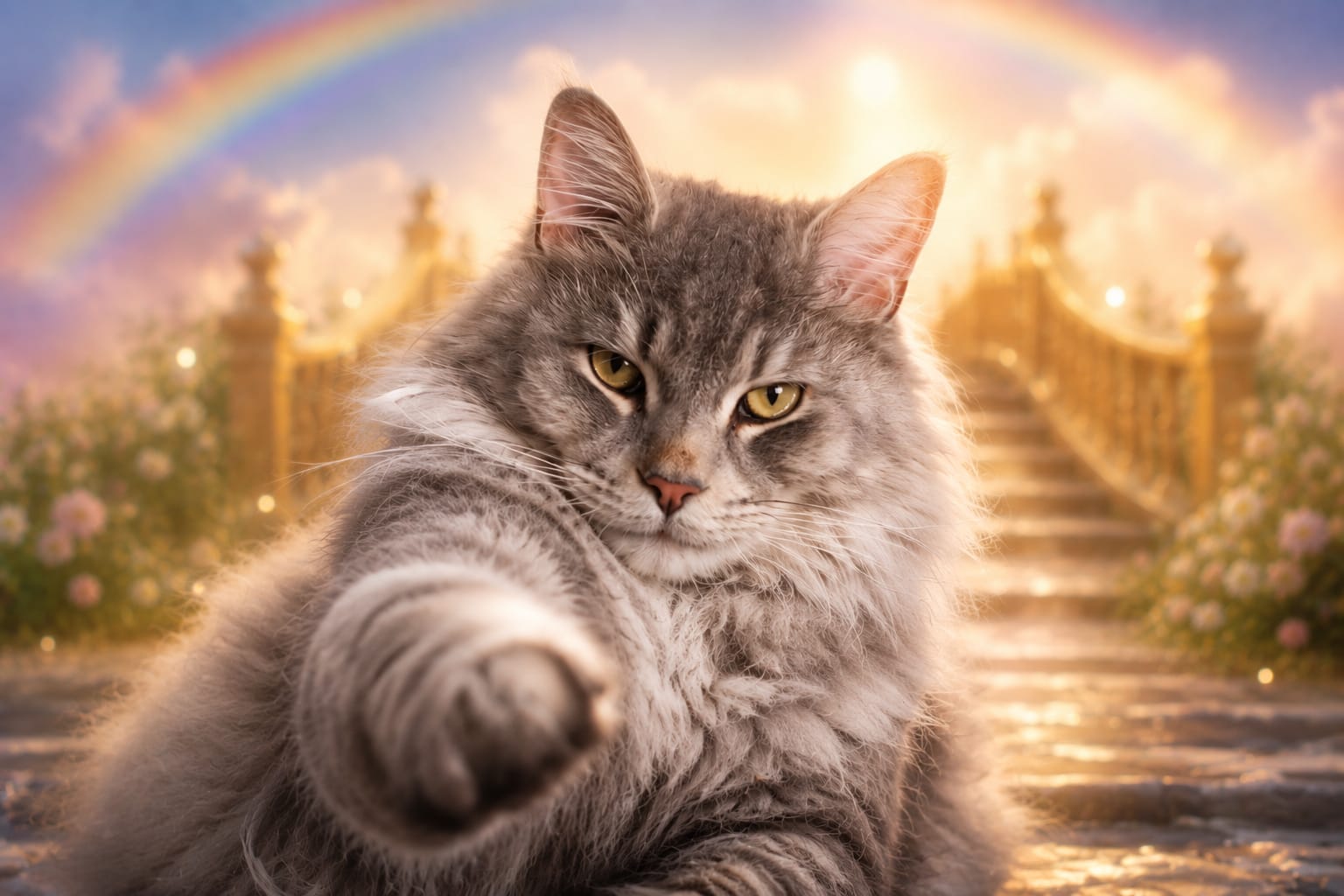 Personalized Rainbow Bridge Cat Memorial Video | Talking Cat Tribute | Pet Loss Gift | Custom Voice Message | Keepsake After Loss