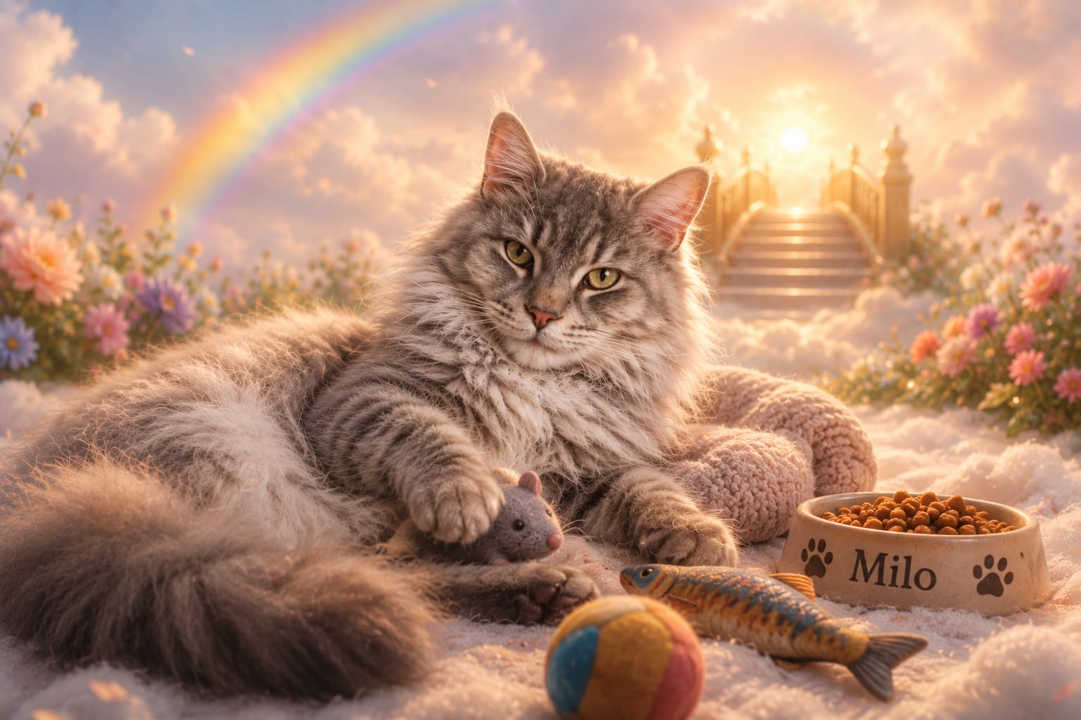 Personalized Rainbow Bridge Cat Memorial Video | Talking Cat Tribute | Pet Loss Gift | Custom Voice Message | Keepsake After Loss