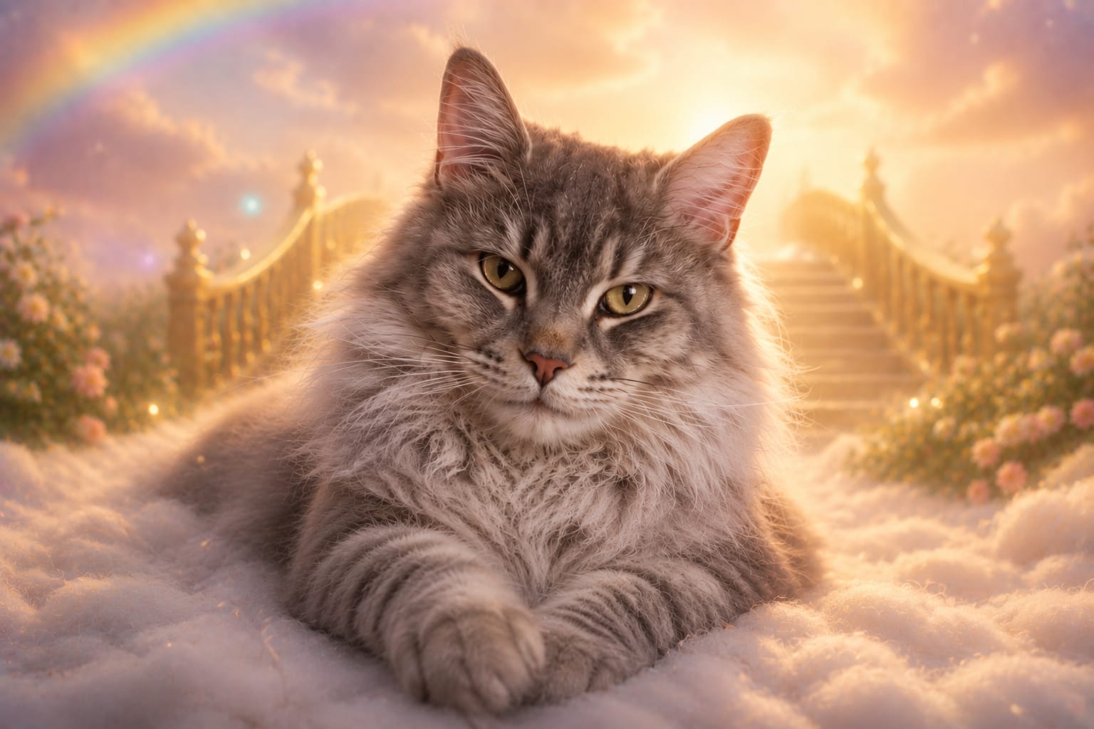 Personalized Rainbow Bridge Cat Memorial Video | Talking Cat Tribute | Pet Loss Gift | Custom Voice Message | Keepsake After Loss