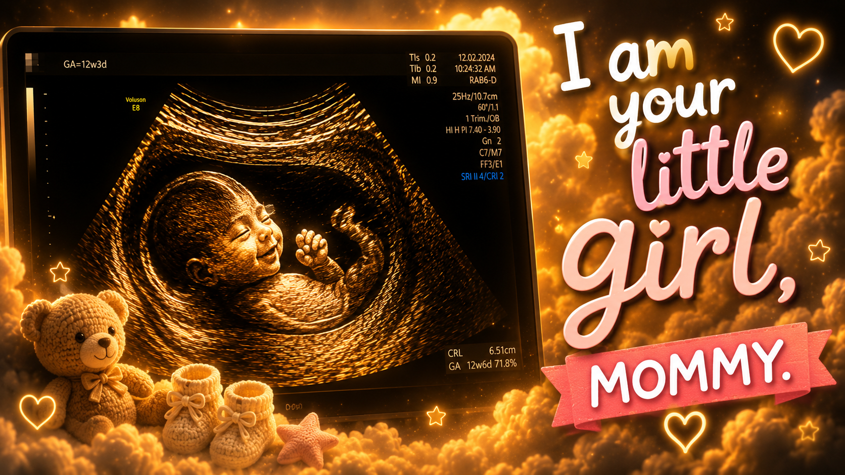 Personalized Ultrasound Baby Message Video | Custom Talking Baby Keepsake | Pregnancy Gift | Gender Reveal | Fully Personalized Video
