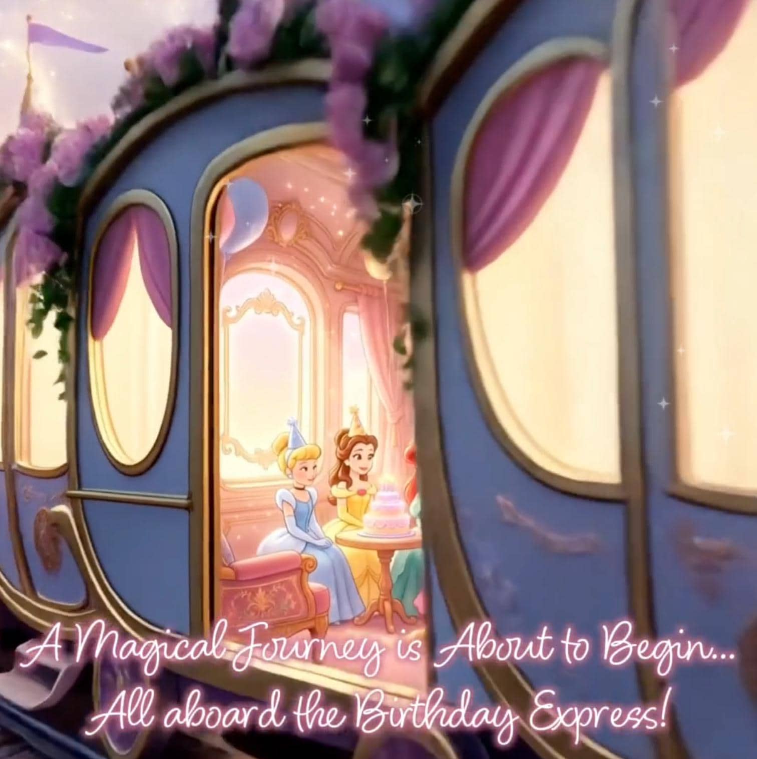 Princess Birthday Video Invitation for Girl | Rapunzel, Cinderella, Ariel, Belle, Snow White, Moana Inspired | Personalized Fairytale Party Invite