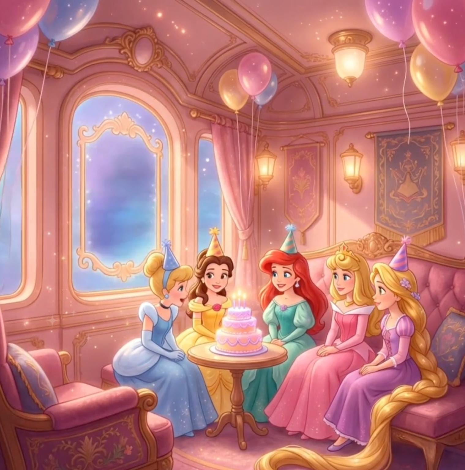 Princess Birthday Video Invitation for Girl | Rapunzel, Cinderella, Ariel, Belle, Snow White, Moana Inspired | Personalized Fairytale Party Invite
