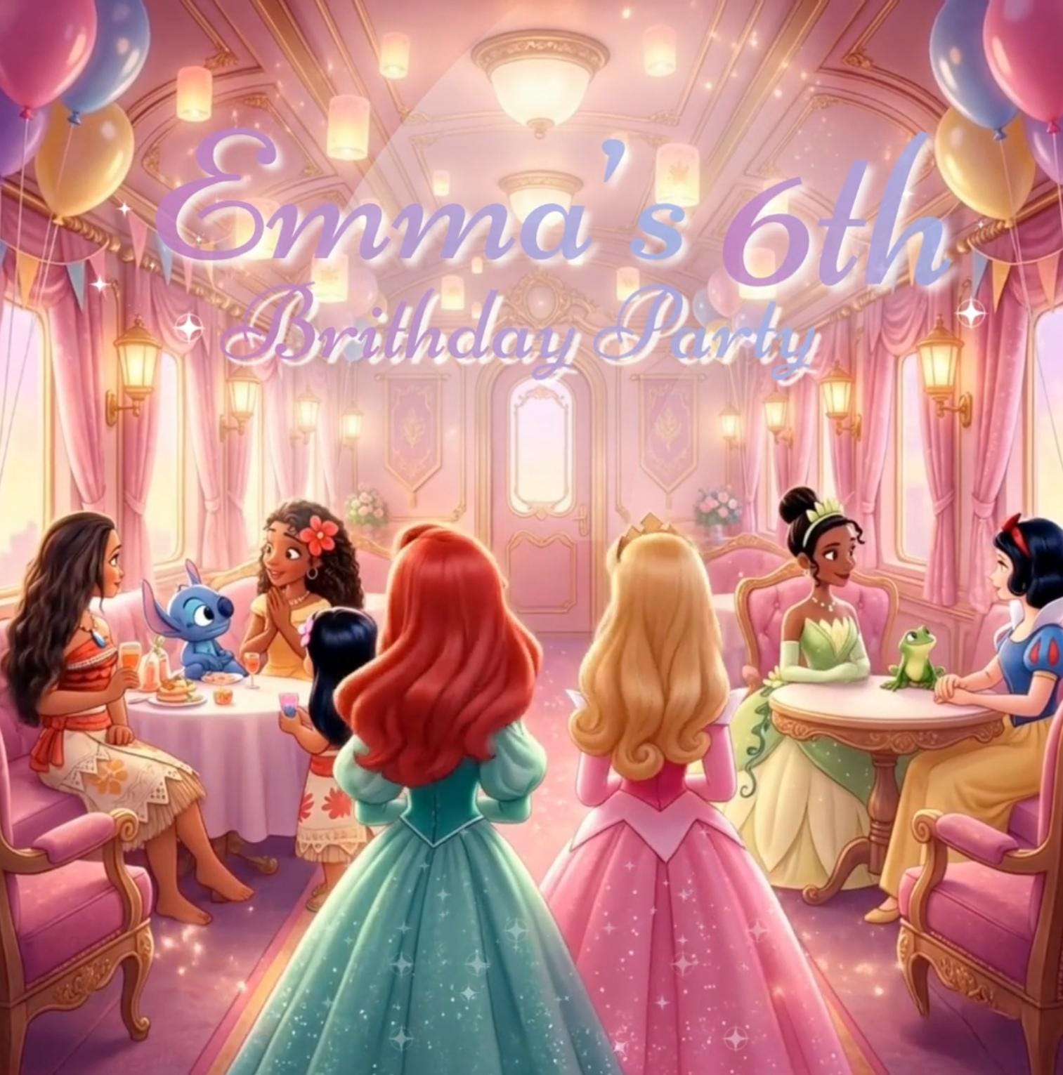 Princess Birthday Video Invitation for Girl | Rapunzel, Cinderella, Ariel, Belle, Snow White, Moana Inspired | Personalized Fairytale Party Invite
