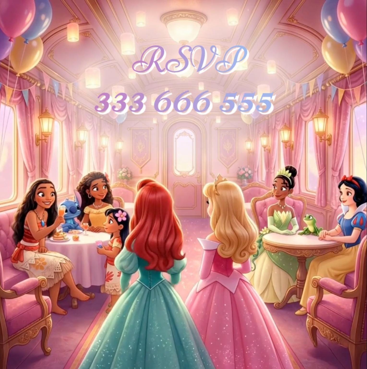 Princess Birthday Video Invitation for Girl | Rapunzel, Cinderella, Ariel, Belle, Snow White, Moana Inspired | Personalized Fairytale Party Invite