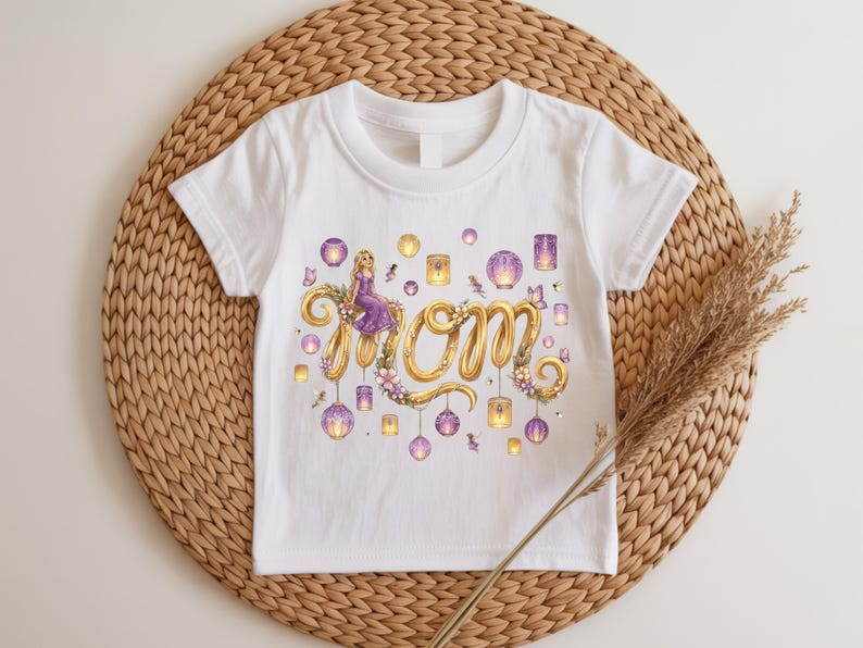 Rapunzel Mother's Day PNG | T-Shirt Graphic | Disney Princess Mom | High-Resolution Digital Art