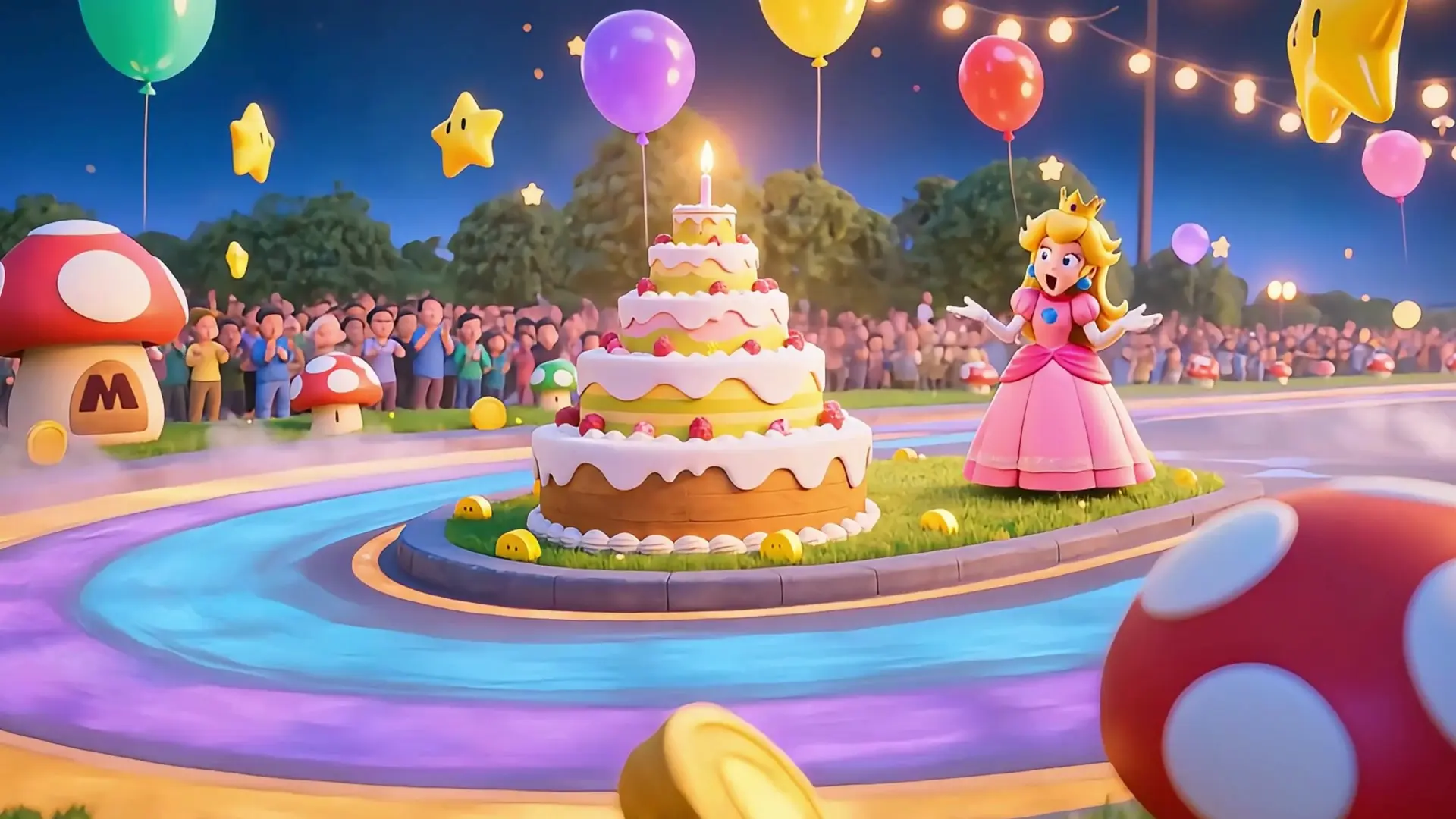 Super Mario kart Birthday Video for kids, Animated Wishes Mario and Luigi cars birthday gift, Instant access canva template digital